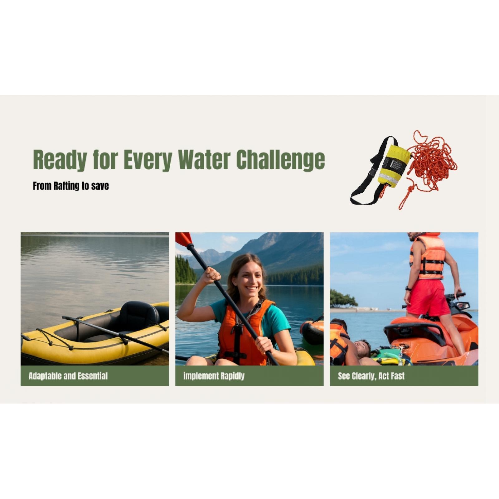 กระเป๋าเชือกโยนสำหรับเรือคายัค - Rescue Rope Throw บทวิจารณ์และราคา