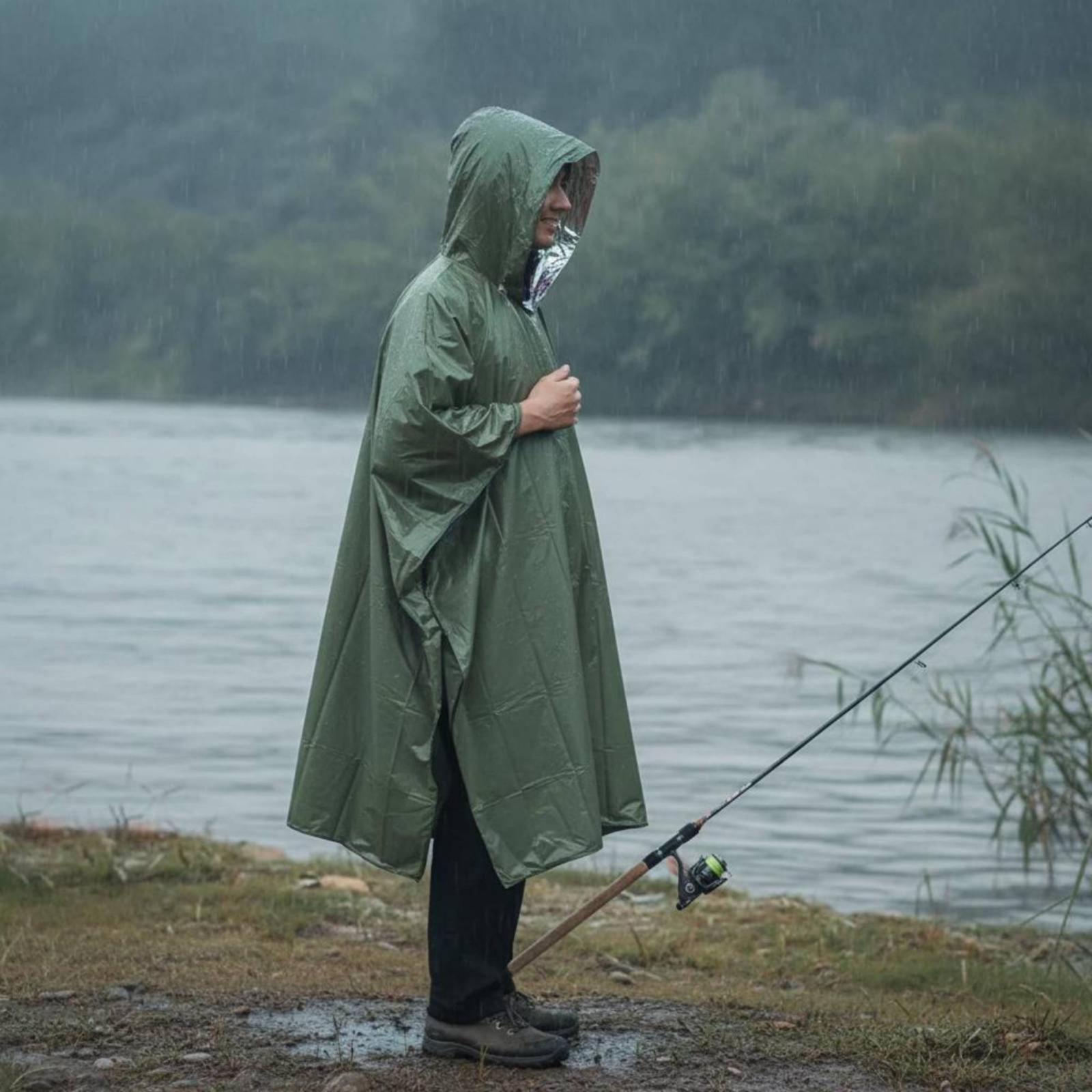 เสื้อกันฝนฉุกเฉินกันน้ำสำหรับผ - Emergency Poncho Rain บทวิจารณ์และราคา